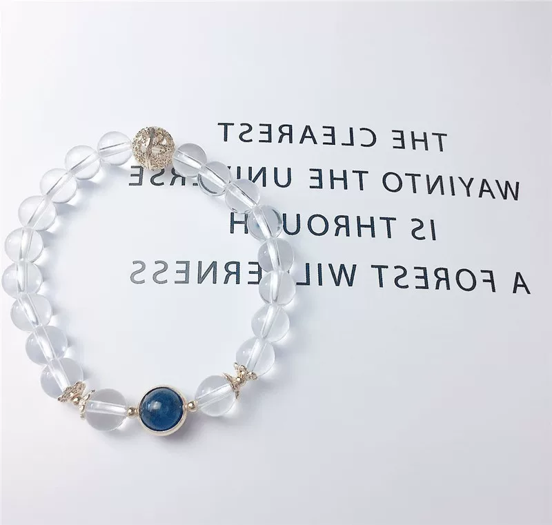 Protective amulet, white brand white crystal, bracelet