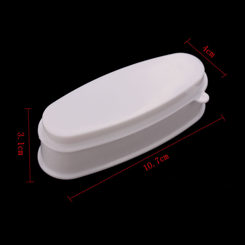 Herramientas de manicura especiales transfronterizas al por mayor nueva caja de polvo francés de uñas caja de contenedor a juego de uñas francés blanco