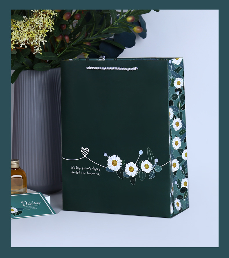 小雏菊礼品袋手提袋创意清新花朵礼物袋纸袋服装袋子批发