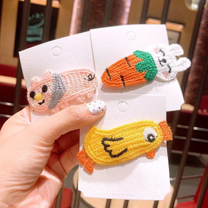 Holiday, Daily Occasion Cute Sweet Kid'S Women's Animal Cartoon Knit Hair Clip