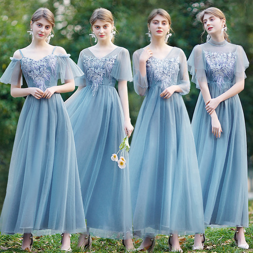 Robe de soirée Bridesmaid dress chorus dress birthday party starry sky blue evening dresses