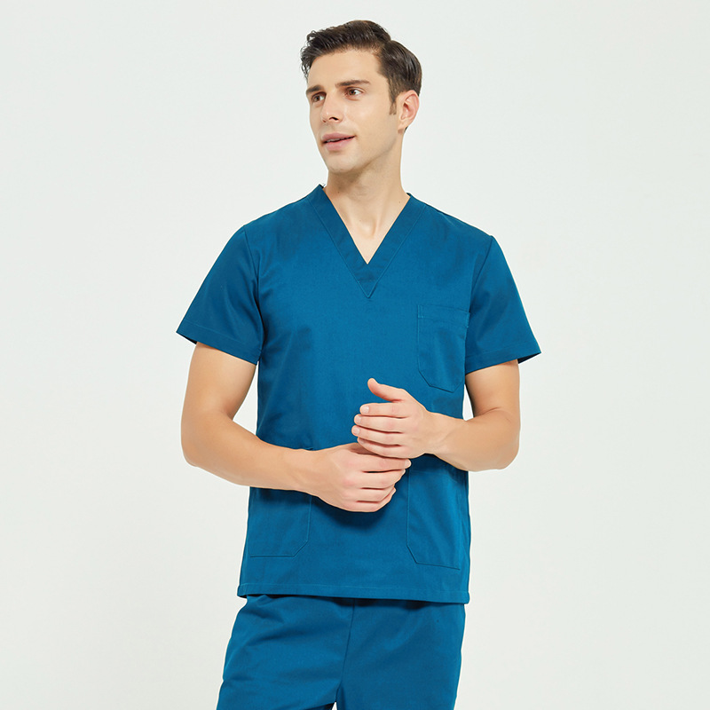 男藏蓝 短袖（涤棉）