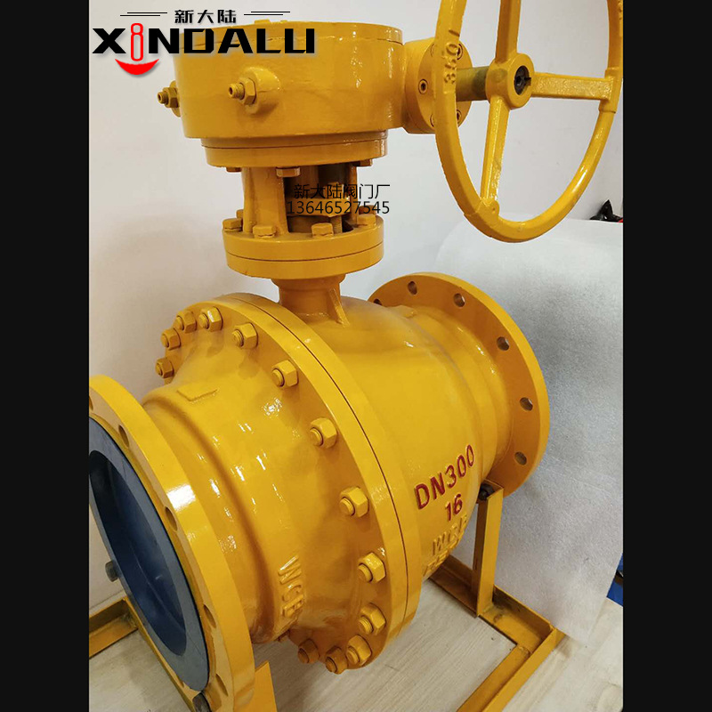 WCB碳钢然气法兰球阀 WCB固定式涡轮法兰球阀Q341F-16C