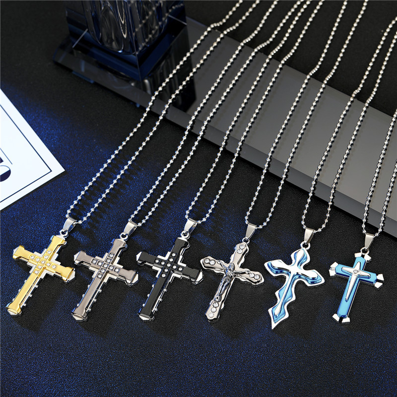 Retro Punk Hip-hop  Rhinestone Jesus  Necklace display picture 9