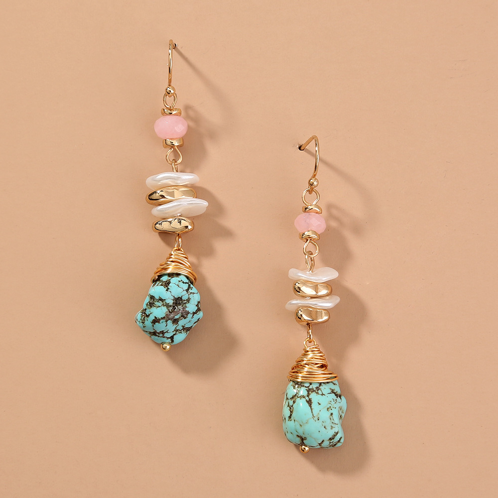Turquoise Long Earrings display picture 8