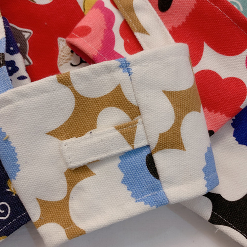 Japanese cotton diagonal hand-cranked cup bag cloth bag milk tea drink children's cartoon water cup cover protective cover printed with logo