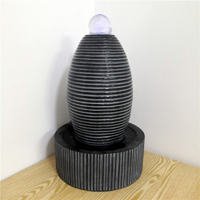 厂家直销创意流水喷泉摆件办公室客厅树脂工艺品家居饰品产地货源|ru