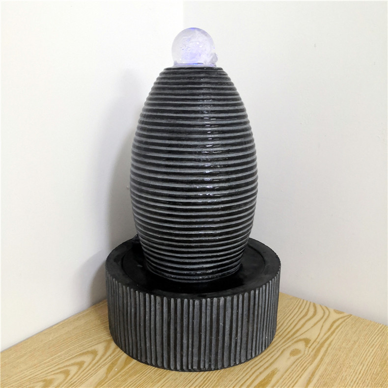 厂家直销创意流水喷泉摆件办公室客厅树脂工艺品家居饰品产地货源|ru