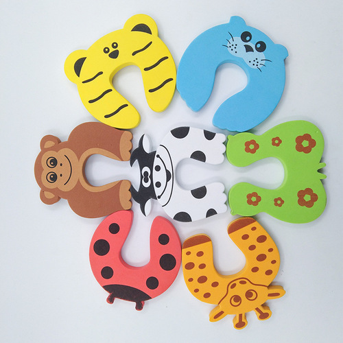 Manufacturer Direct Sales Cartoon Animal Safety Door Card Door Stop Baby Thickened Eva Children's Anti-Scalding Safety Door Card