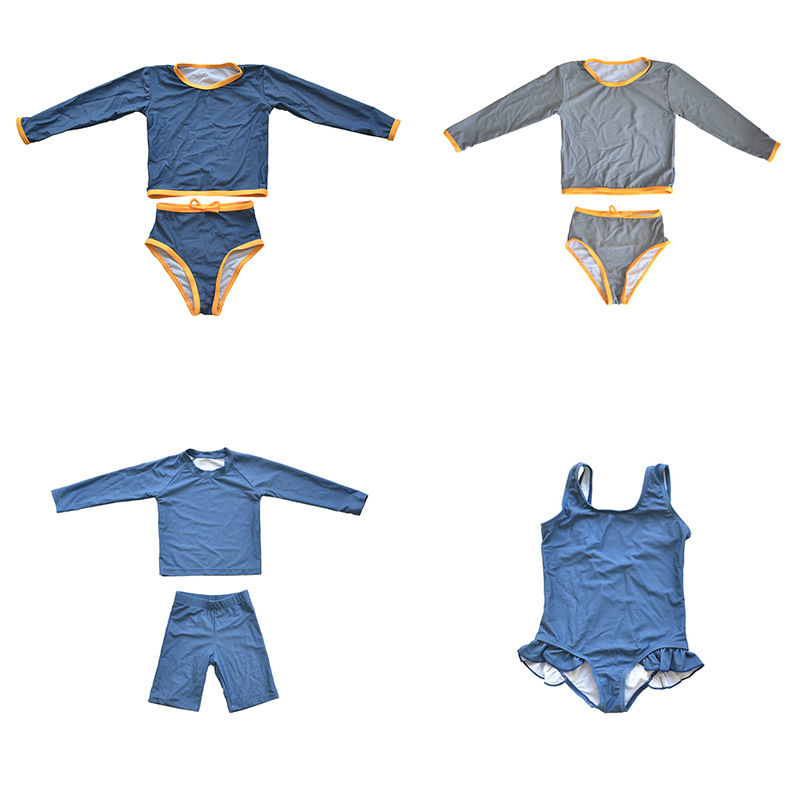清仓杂款男女中大童分连体泳装纯色儿童学生训练泳衣温泉