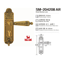 门锁204208锌合金仿古双舌房门锁古典机械门锁欧式门锁室内门锁