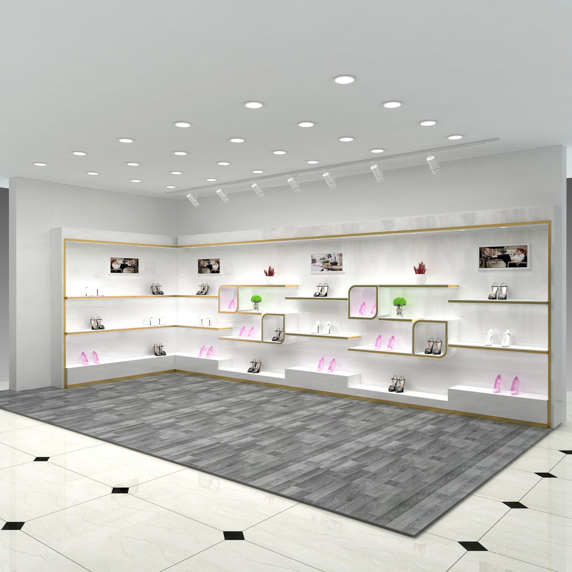 展柜定作烤漆鞋子包包皮具展示柜直播展厅商场不锈钢展台店铺货柜-阿里巴巴
