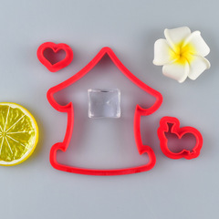 3 Pieces Bird House Plastic Mold Creative DIY Cookie Cutters Fondant Cake Decoration Model Amazon Baking Set