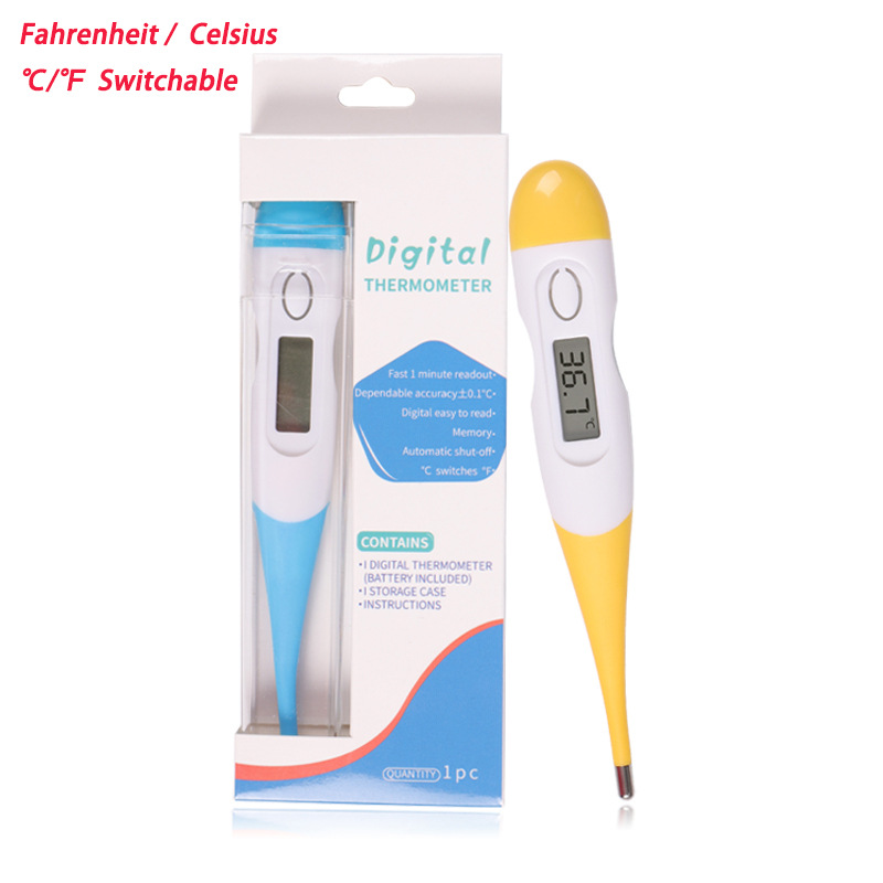 Factory wholesale Soft head electronic thermometer C/F Switching Foreign trade Exit Explosive money number thermometer Box