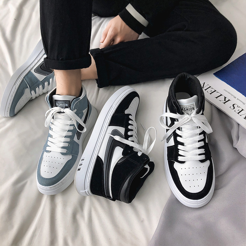 2020秋季新款高帮鞋子男韩版潮流百搭小白鞋休闲鞋男生板鞋男鞋|ru