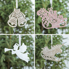 聖誕節裝飾品聖誕裝飾塑料撒粉小掛件小天使聖誕樹吊飾套裝小配件