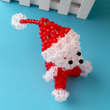 手工串珠圣诞熊圣诞节日礼物儿童精品店跨境电商礼品成品摆件