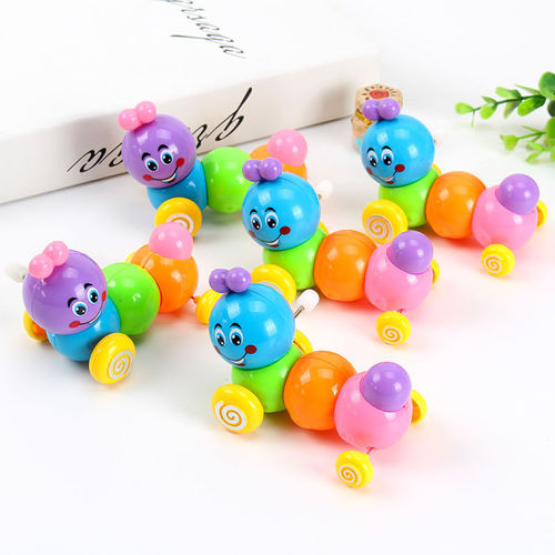 Seven-color spring-loaded caterpillar toy, wind-up caterpillar children's educational spring toy, street stall supply wholesale