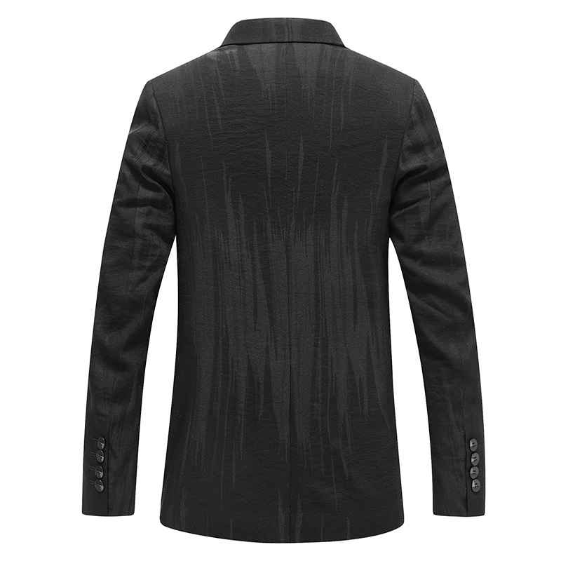Áo khoác cổ vest vừa vặn đơn giản, áo khoác một bên ngực thoải mái và thân thiện với da, bộ đồ thời trang tùy chỉnh cổ áo màu đen