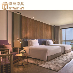Foshan City Imperial Furniture Direct Manufacturer Customized Star Hotel Suite Plate Furniture Solid Wood Furniture TF29