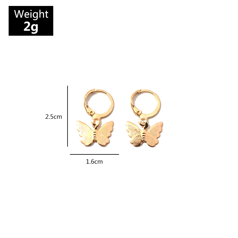 Jewelry Fashion Pop Color Acrylic Butterfly Earrings Butterfly Earrings Women display picture 12