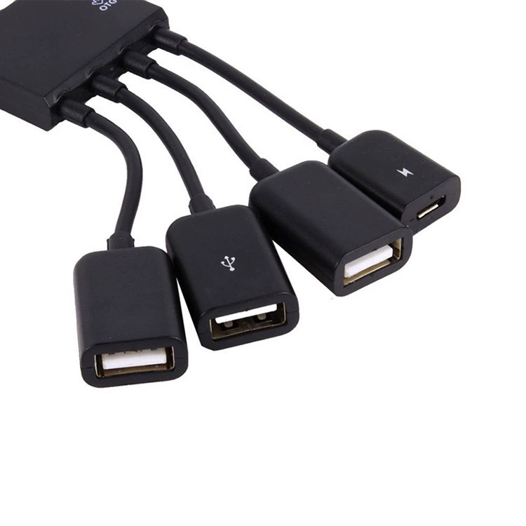 OTG Micro USB ХАБ, один провод four мобильных телефонов мультимодальный OTG USB 2.0