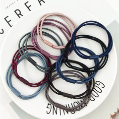 Korean-style solid color minimalist hair tie elastic girl's ponytail Korean version hair ribbon Japanese and Korean fashion versatile hair accessory