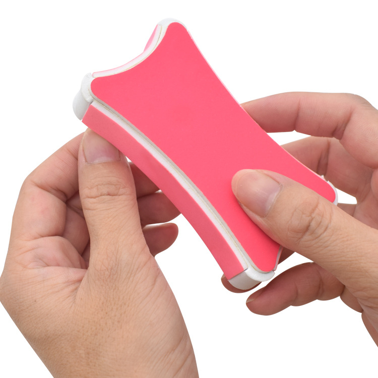 维新美厂家批发EVA材料蓝色方形美甲工具双面指甲抛光块快速抛光