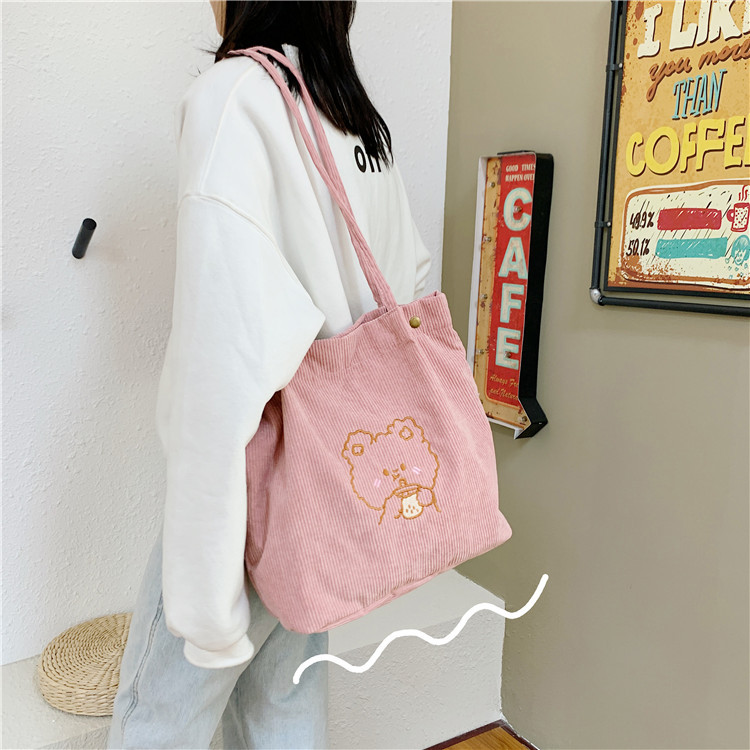 New Japanese Ins Handbag Corduroy