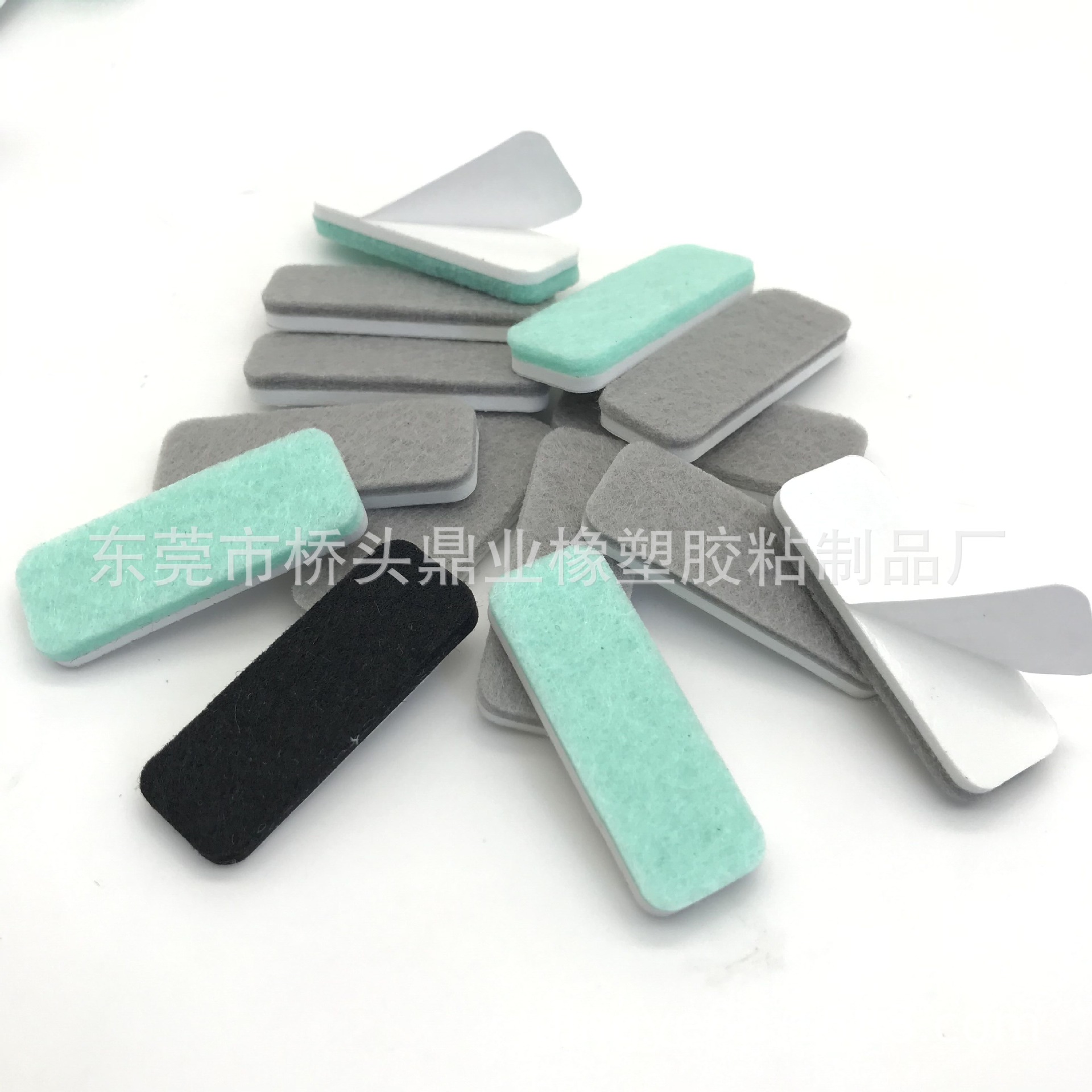 自粘毛毡垫背胶毛毡静音保护脚垫 桌椅家具防滑减震彩色毛毡垫片