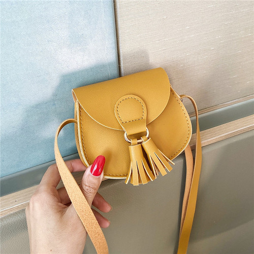 New mini children's bag, Korean style cute princess bag, one-shoulder cross-body baby bag, toddler tassel decorated small shoulder bag