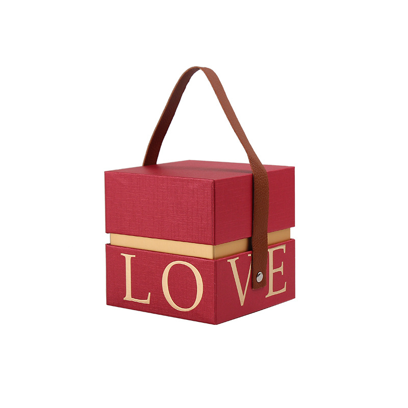 Caja de regalo para boda, Día de San Valentín, sensación de alta gama, caja de dulces no plegable, caja de regalo para propuesta de matrimonio, caja vacía. image 11
