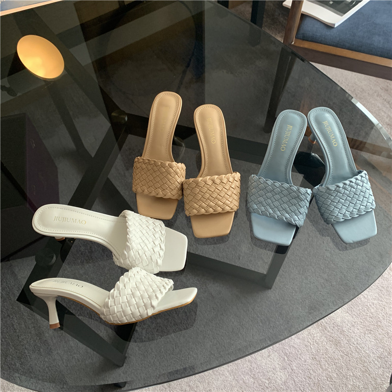 spring and summer woven high-heeled sandals  NSHU29785