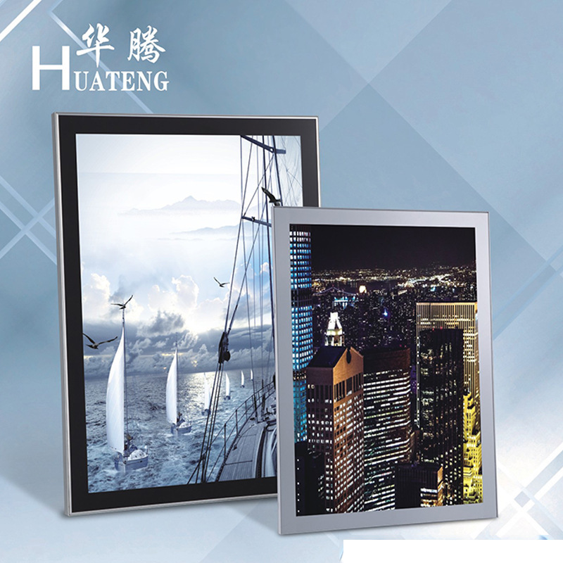 Manufacturer Customized led Ultra-thin Light Box Magnetic Single-sided Luminous Photo Frame Suction Cup Indoor High-end Store Billboard
