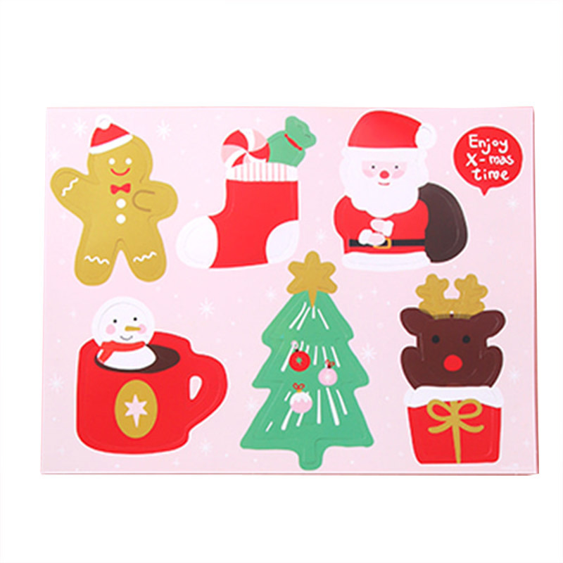 クリエイティブクリスマスキャンディカードスポットかわいいクリスマスロリポップ包装カードカラー両面印刷6個/枚|undefined