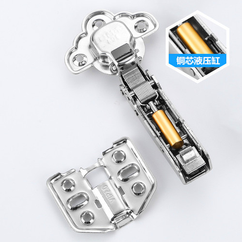 Factory direct supply 3.0 stainless steel butterfly hinge cabinet buffer hydraulic hinge damping detachable spring hinge
