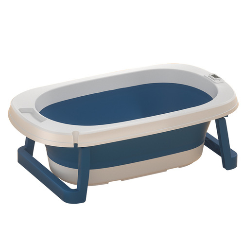 Baby Folding Bath Tub for Toddlers, Large Infant Bath Bucket, Children's Sitting and Lying Bathtub, Household Newborn Baby Supplies