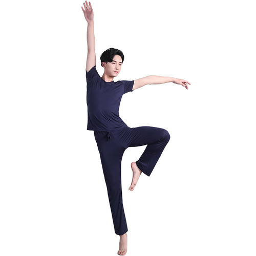 Men's yoga dance clothing youth modern dance fitness yoga pants, modern dance practice trousers, tai chi wushu practice clothing, Latin dance aerobics clothing