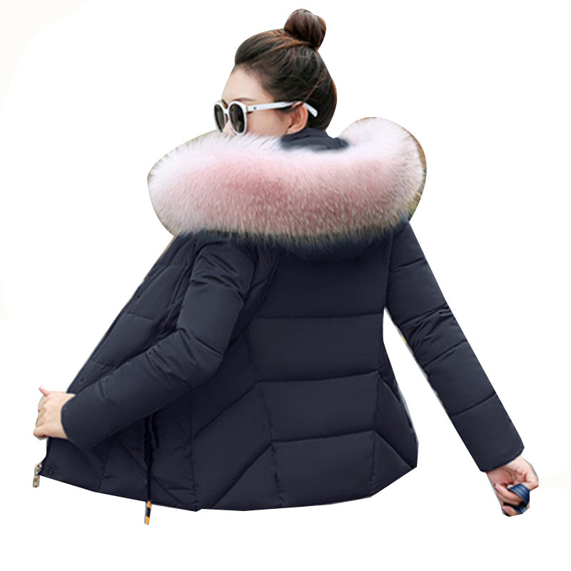 2020秋冬新款女装棉衣短款外套大毛领小个子羽绒棉服女大码棉袄