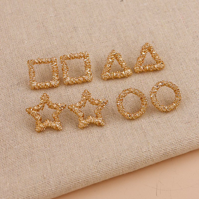 1 Pair Sweet Star Plating Alloy Ear Studs display picture 2