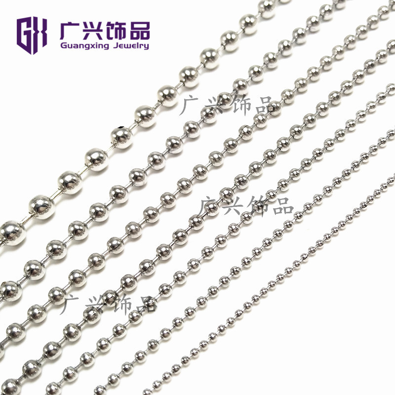 珠链不锈钢圆珠链金属304钢波珠链挂链波仔链DIY链条装饰珠珠链条-阿里巴巴