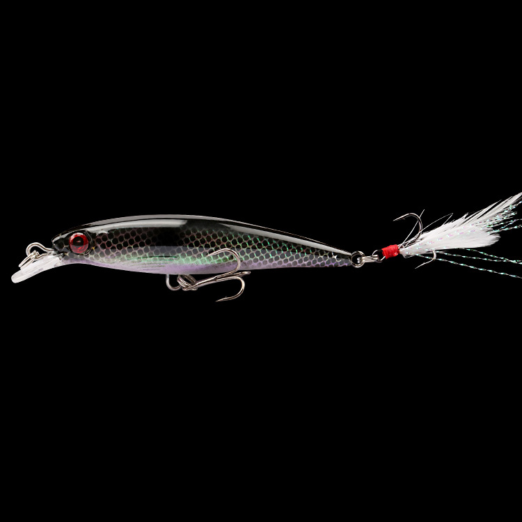 Shallow Diving Minnow Lures Hard Plastic Baits Bass Trout Fresh Water Fishing Lure