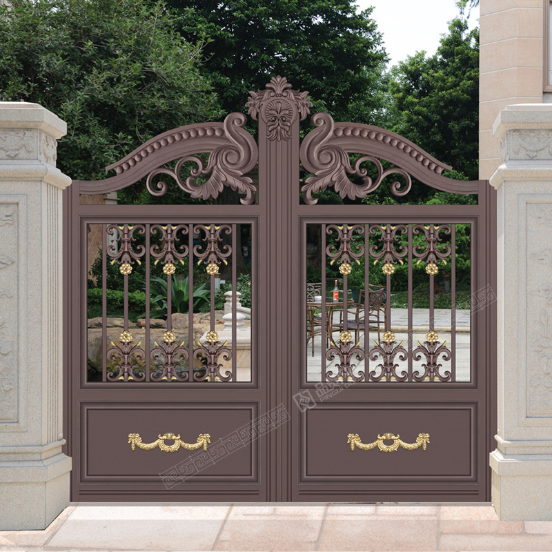 Luxury wholesale aluminum door luxury villa courtyard door door European villa door aluminum alloy flat door