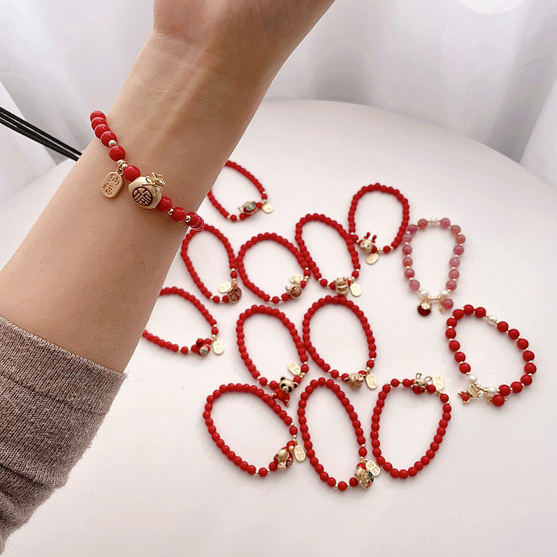 Cartoon Red Beads Bracelet display picture 10