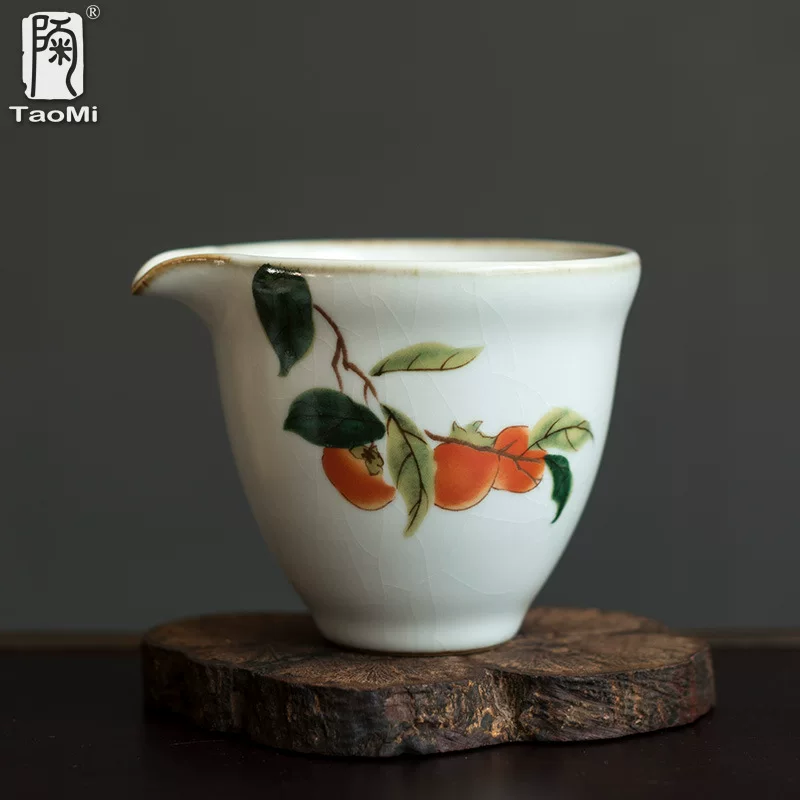 Ceramic capacious tea cup for home use, teapot, tea set with accessories