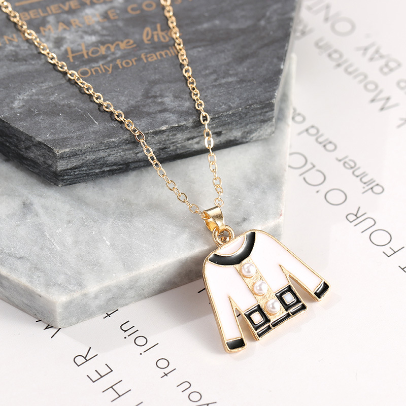 Personalized Oil Drop Earrings Jewelry Set Korean Classic Niche Popular Clavicle Chain Ladies Wind Necklace Wholesale Nihaojewelry display picture 3