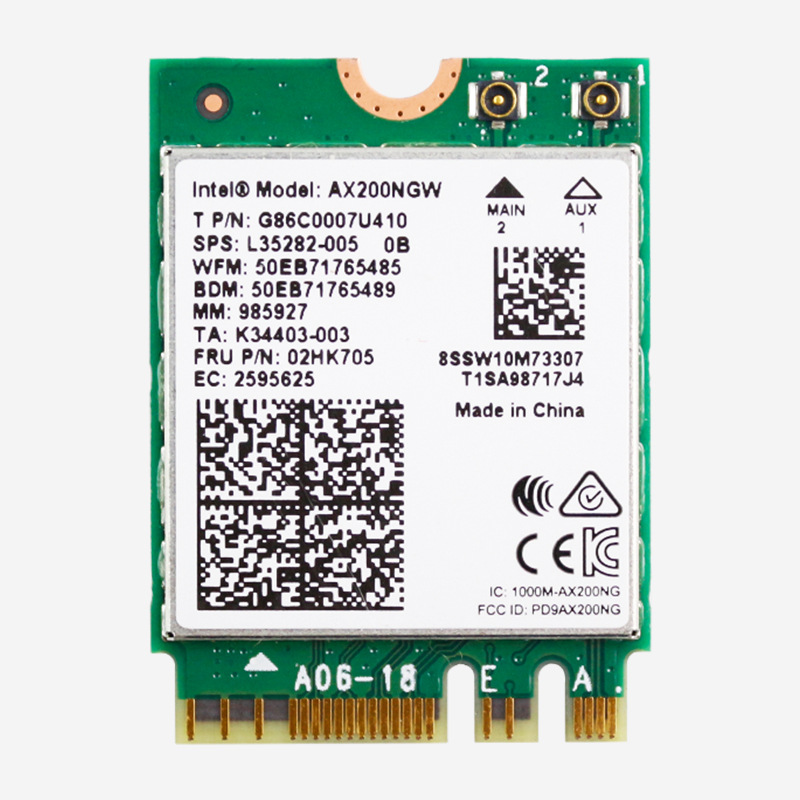 M.2 interface wireless network card Intel AX200 module 3000MWIFI receiver Bluetooth 5.0 two -in -one