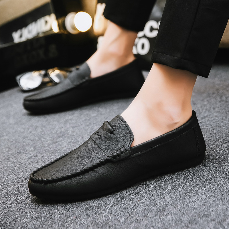 Men's Faux Leather Soft Sole Flats 