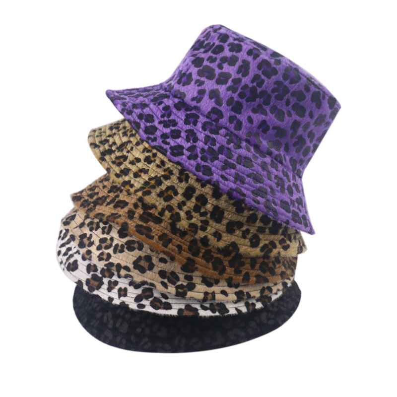 Unisex Vintage Style Cool Style Leopard Flat Eaves Bucket Hat display picture 1