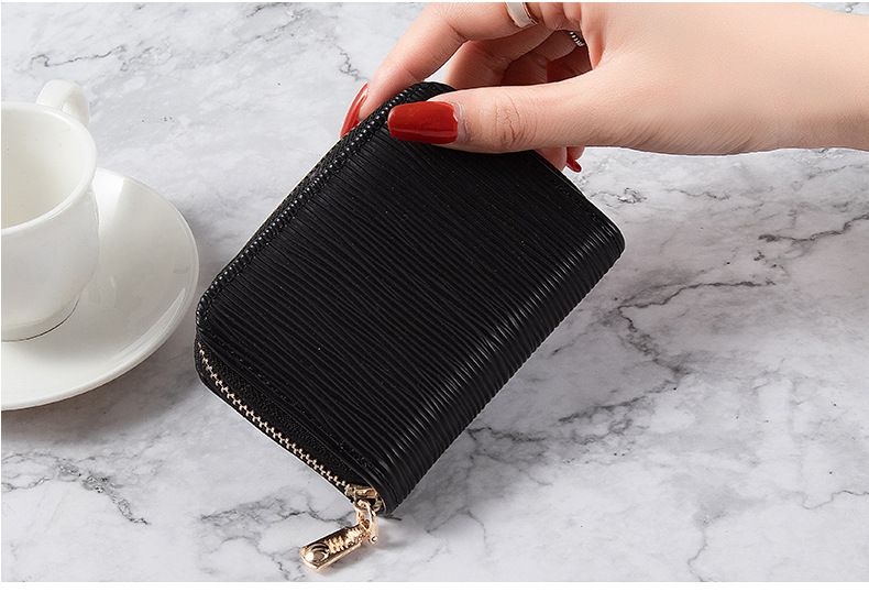 Fashion Stripe Square Zipper Card Holder display picture 6